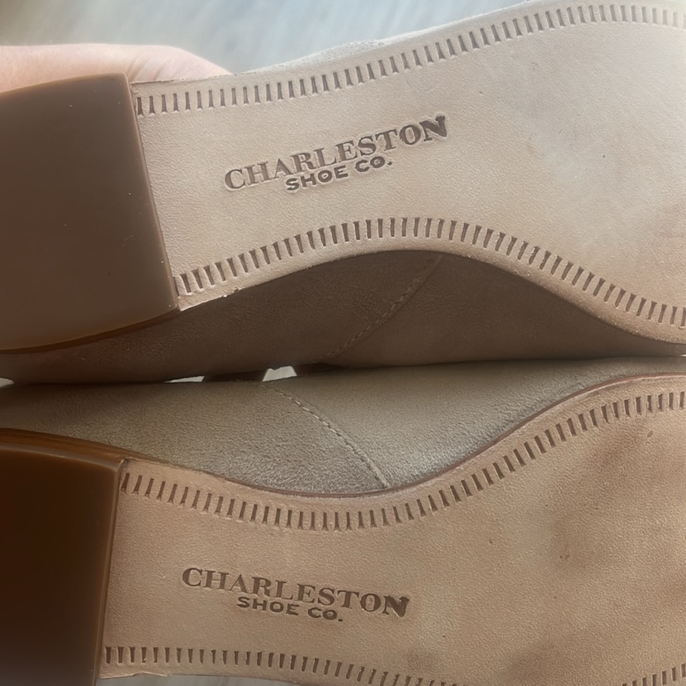 Charleston Shoe Company Taupe Suede Flats NWOT - Picture 8 of 9